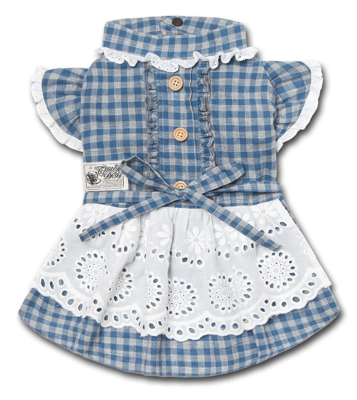 Touchdog I love Poochi Classical Plaid Fashion Designer Dog Dress