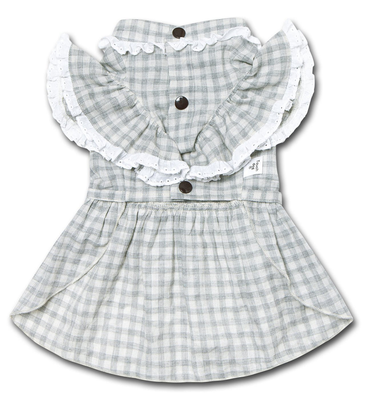 Touchdog I love Poochi Classical Plaid Fashion Designer Dog Dress