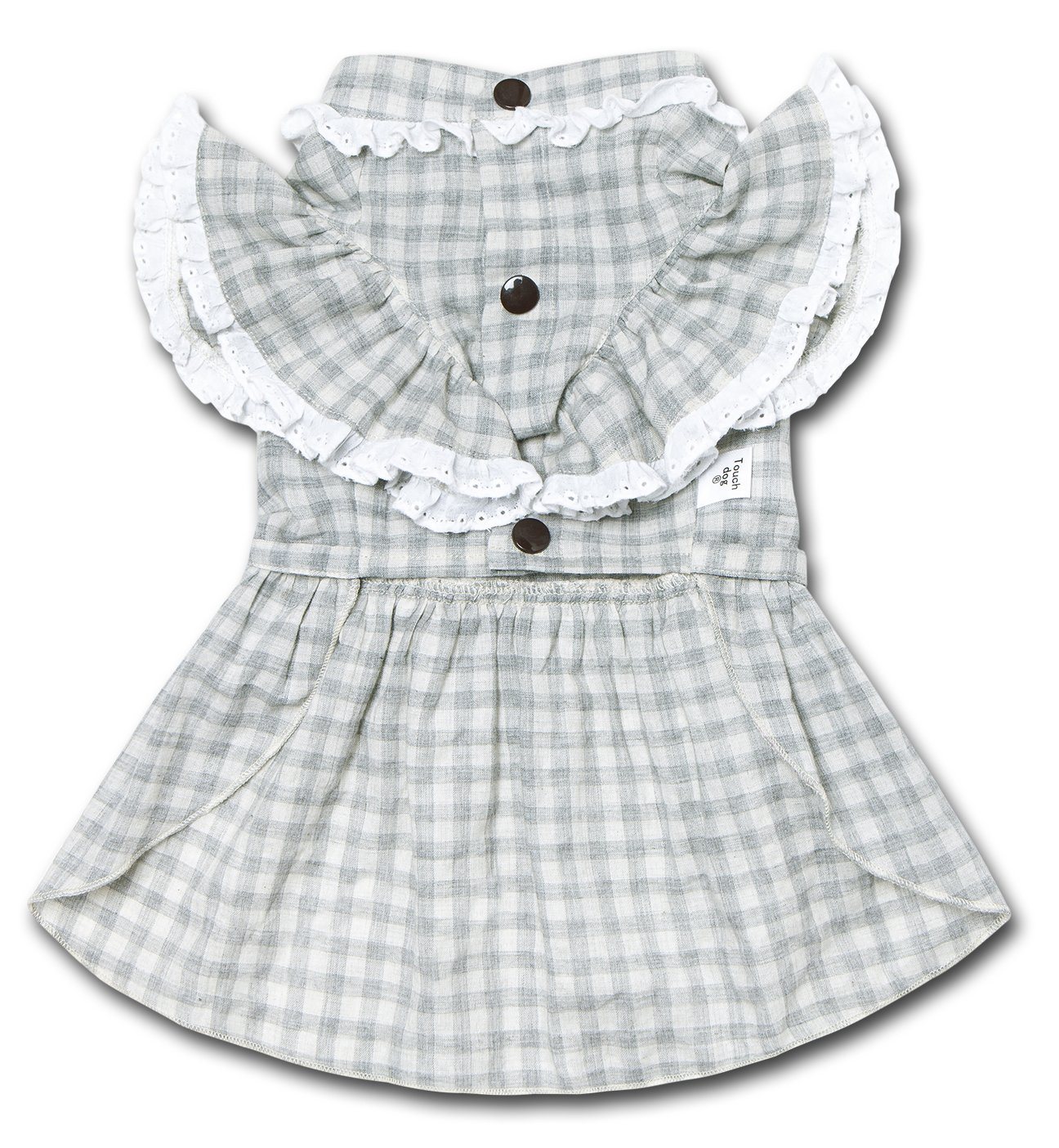 Touchdog I love Poochi Classical Plaid Fashion Designer Dog Dress