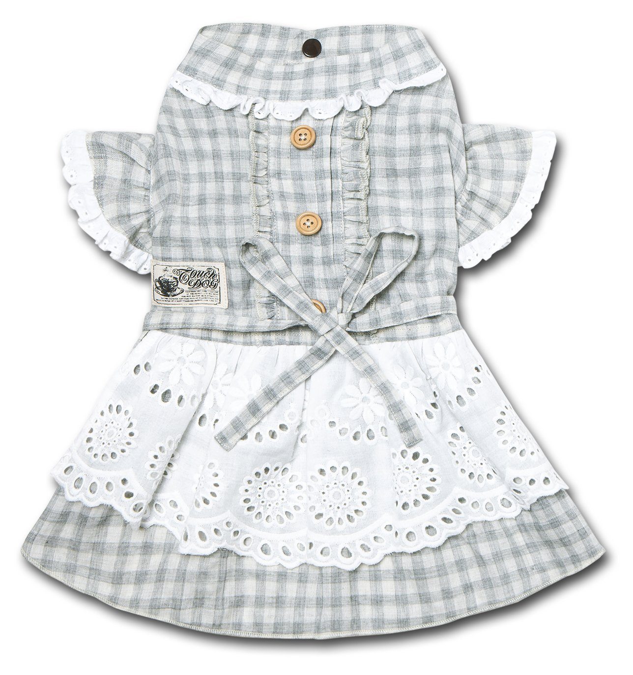 Touchdog I love Poochi Classical Plaid Fashion Designer Dog Dress