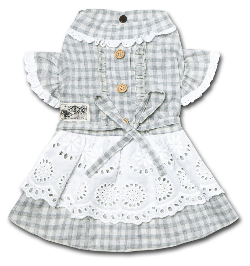 Touchdog I love Poochi Classical Plaid Fashion Designer Dog Dress