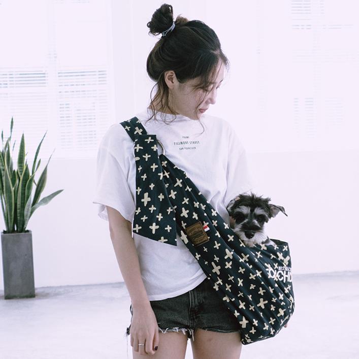 Touchdog Paw-Ease Over-The-Shoulder Travel Sling Pet Carrier