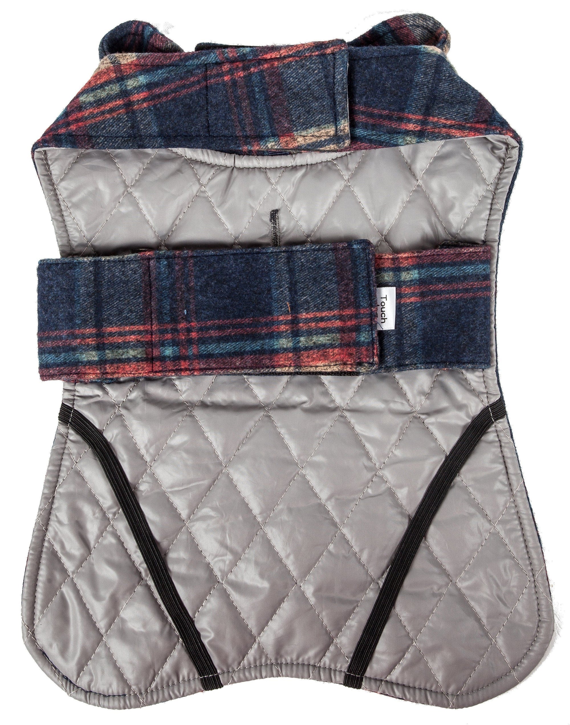 Touchdog 2-In-1 Tartan Plaid Dog Jacket and Matching Reversible Dog Mat