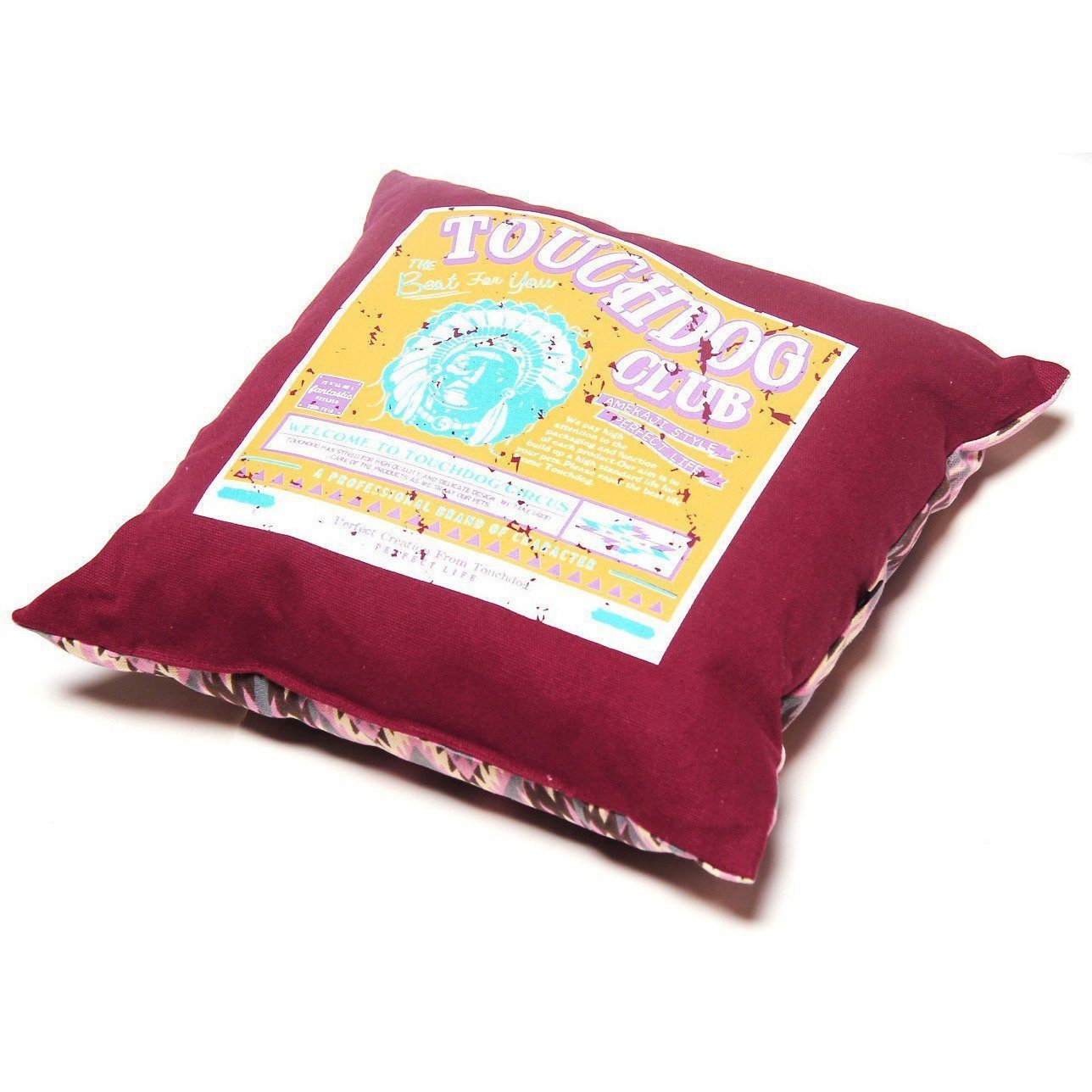 Touchdog 70s Vintage-Tribal 2-in-1 Collapsible Squared Dog and Cat Bed