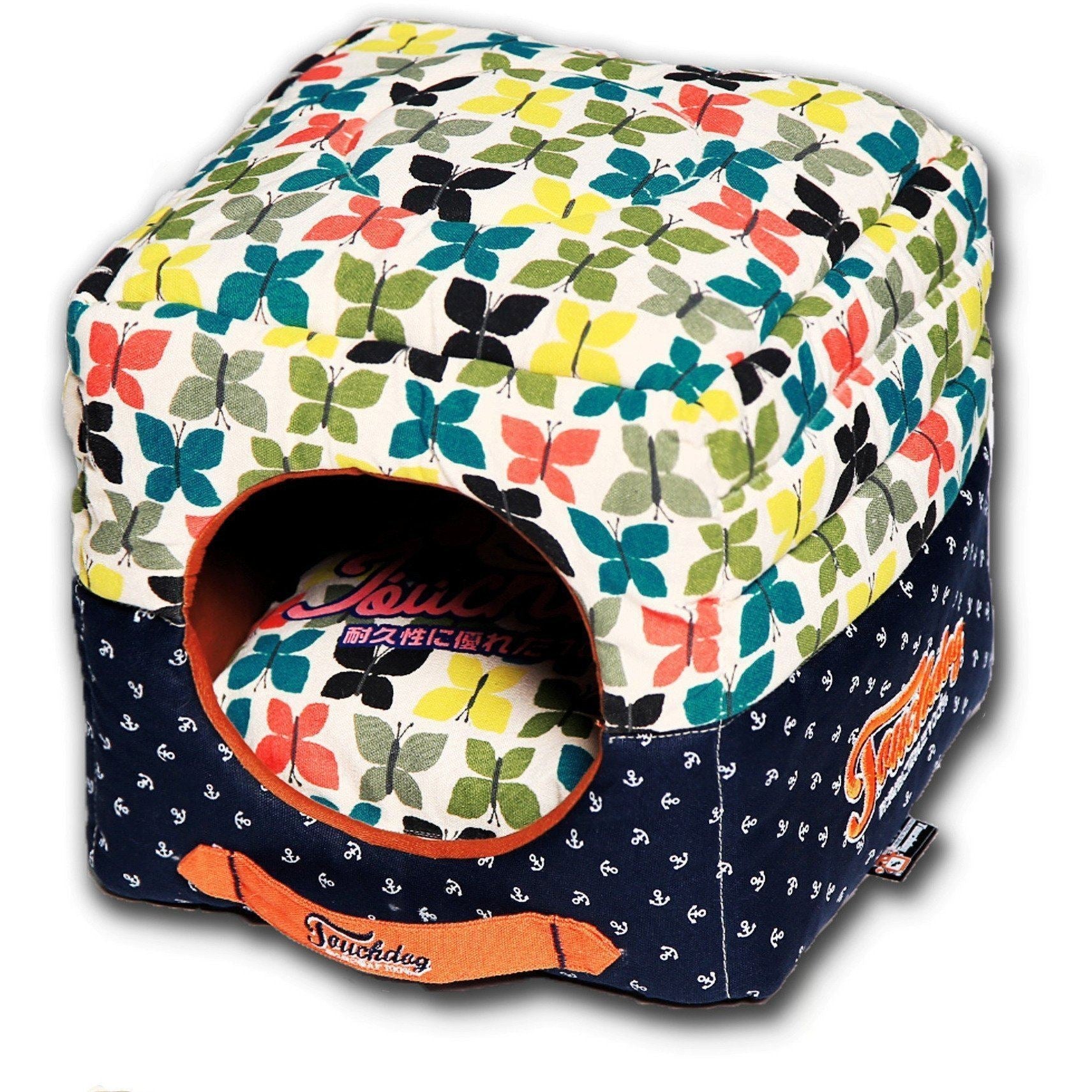 Touchdog Chirpin-Avery 2-in-1 Collapsible Squared Dog and Cat Bed