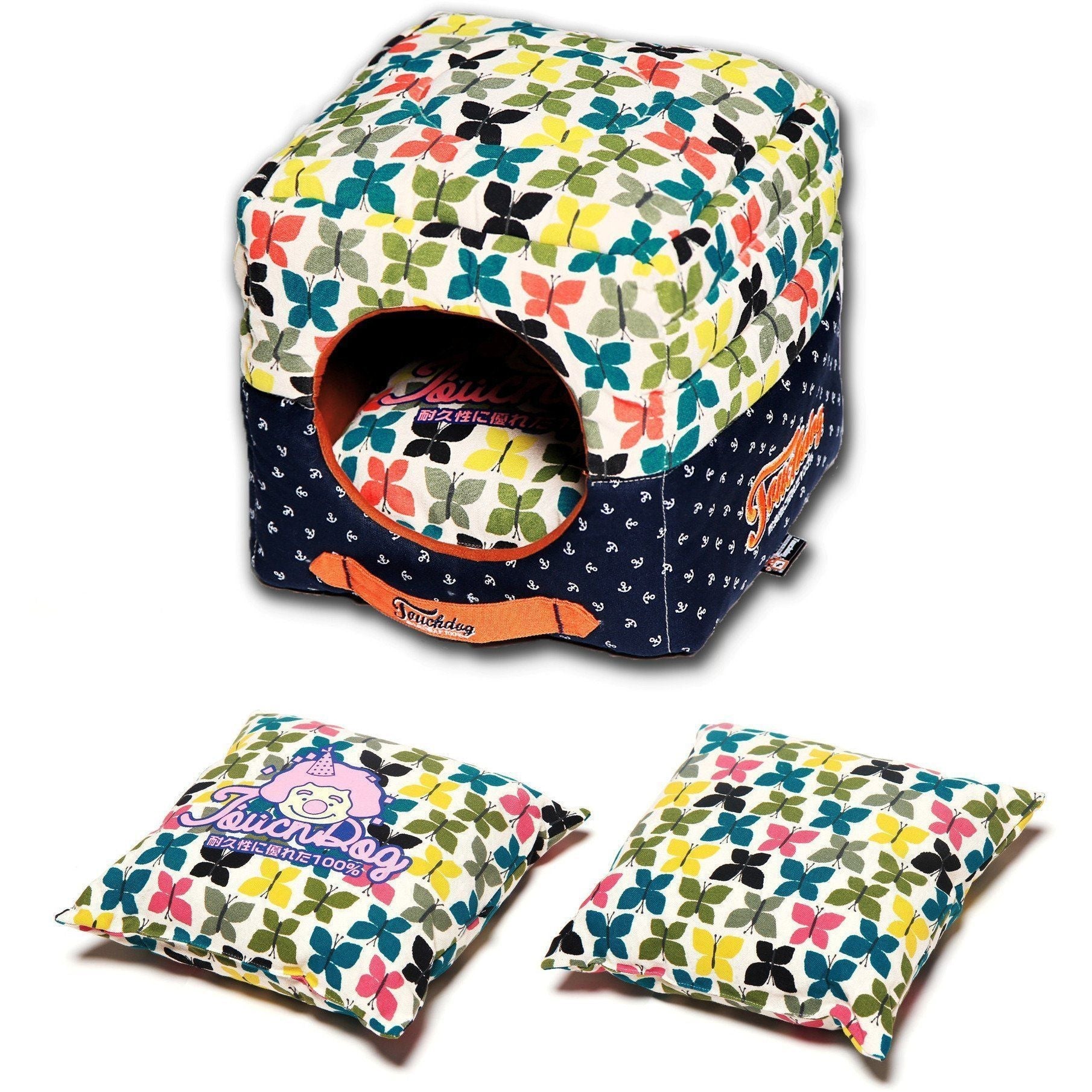 Touchdog Chirpin-Avery 2-in-1 Collapsible Squared Dog and Cat Bed