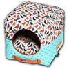 Touchdog Chirpin-Avery 2-in-1 Collapsible Squared Dog and Cat Bed