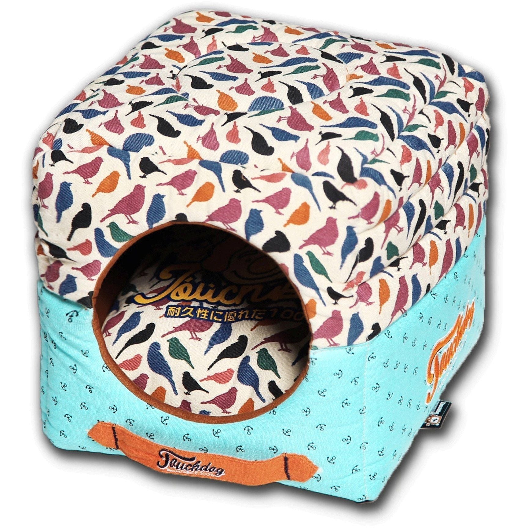 Touchdog Chirpin-Avery 2-in-1 Collapsible Squared Dog and Cat Bed