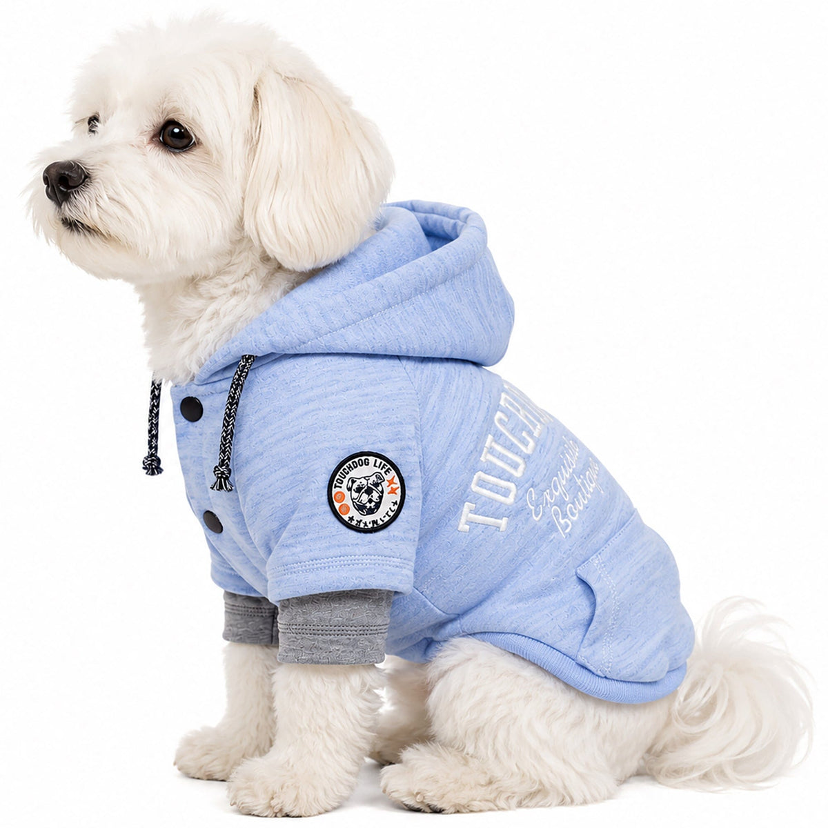 Touchdog Hampton Beach Ultra-Soft Blasted Cotton Hooded Dog Sweater | HT Animal Supply