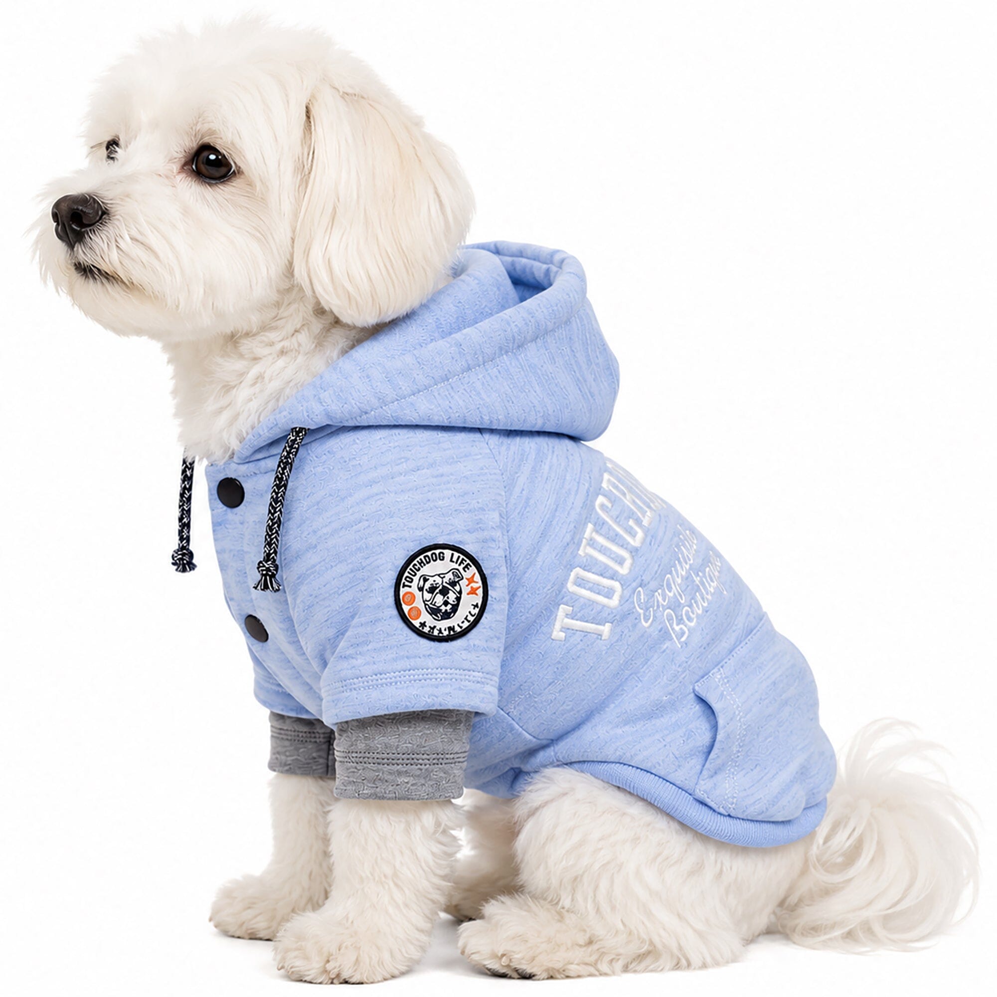Touchdog Hampton Beach Ultra-Soft Blasted Cotton Hooded Dog Sweater | HT Animal Supply