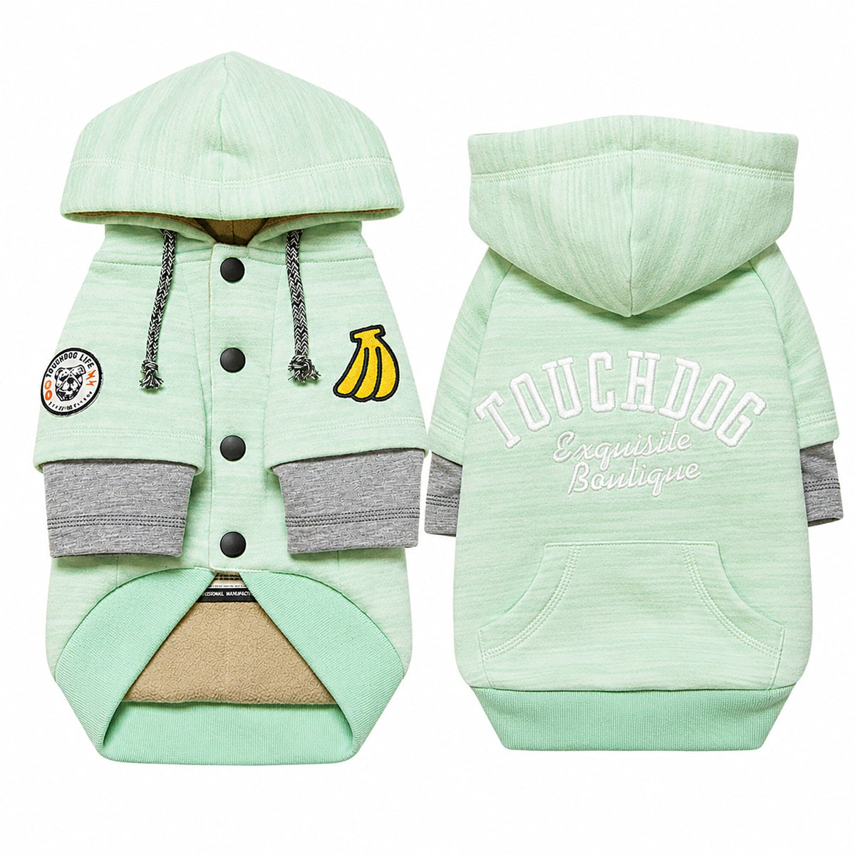 Touchdog Hampton Beach Ultra-Soft Blasted Cotton Hooded Dog Sweater | HT Animal Supply