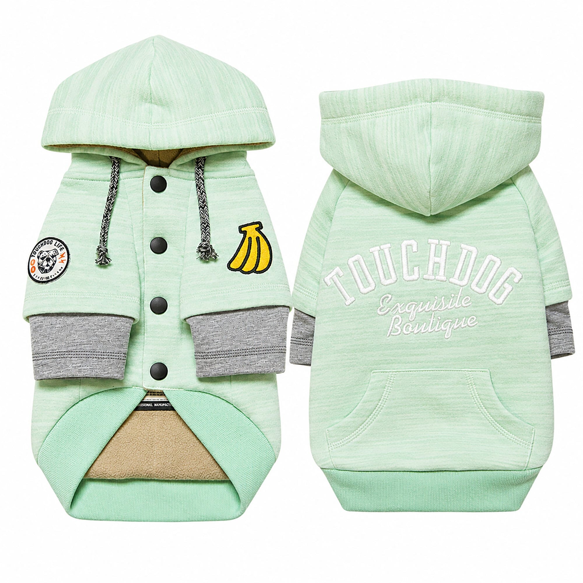 Touchdog Hampton Beach Ultra-Soft Blasted Cotton Hooded Dog Sweater | HT Animal Supply