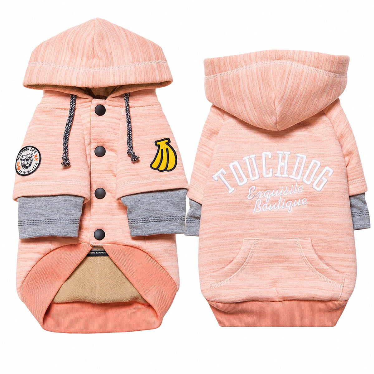Touchdog Hampton Beach Ultra-Soft Blasted Cotton Hooded Dog Sweater | HT Animal Supply
