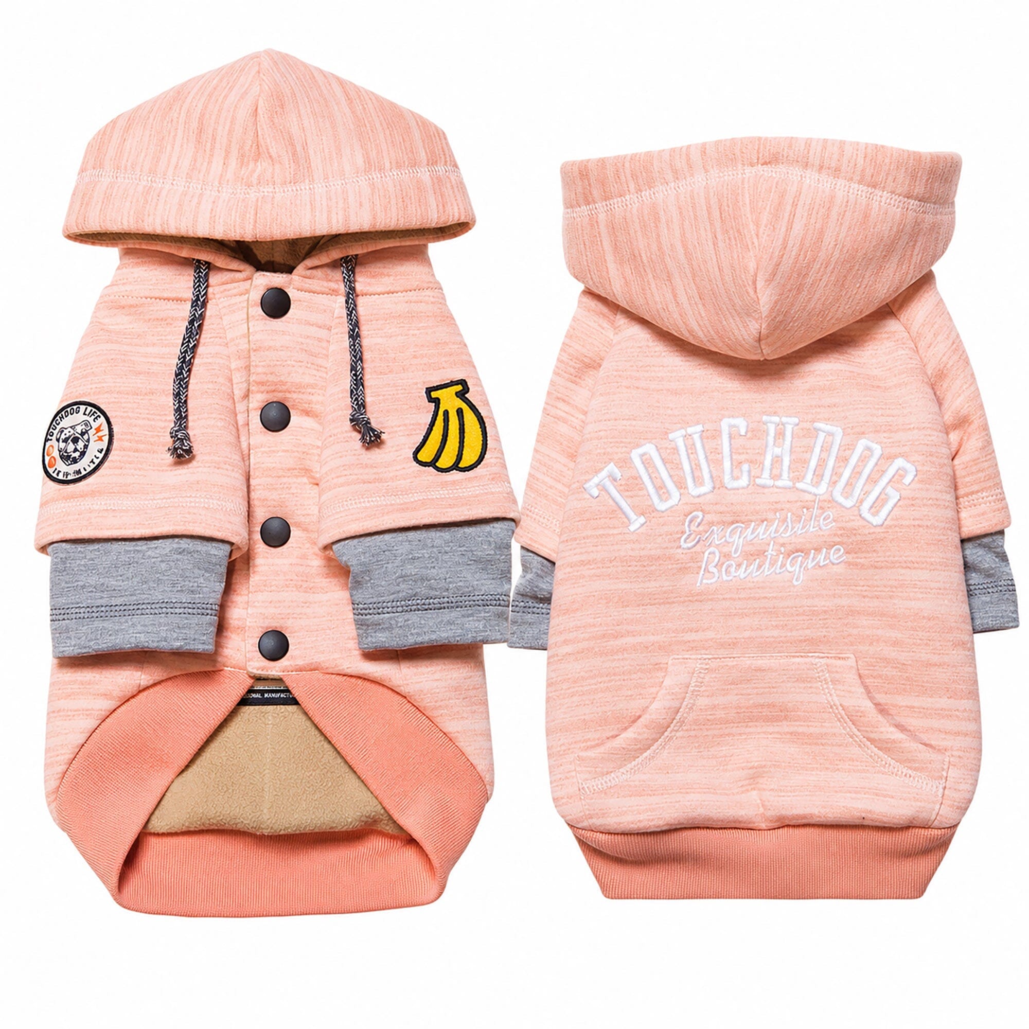 Touchdog Hampton Beach Ultra-Soft Blasted Cotton Hooded Dog Sweater | HT Animal Supply