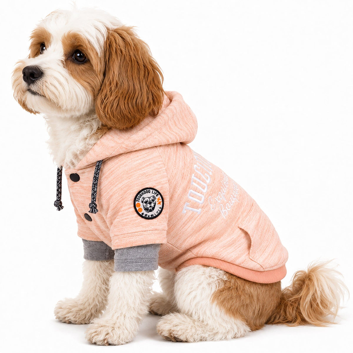 Touchdog Hampton Beach Ultra-Soft Blasted Cotton Hooded Dog Sweater | HT Animal Supply