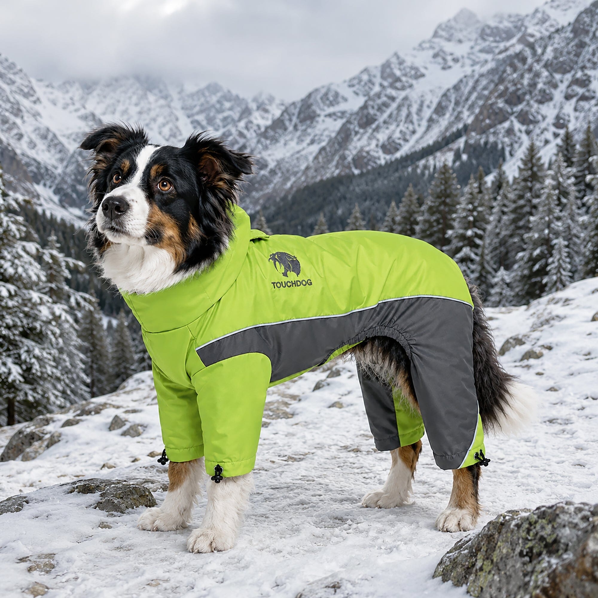 Touchdog Quantum-Ice Adjustable and Reflective Full-Body Winter Dog Jacket | HT Animal Supply