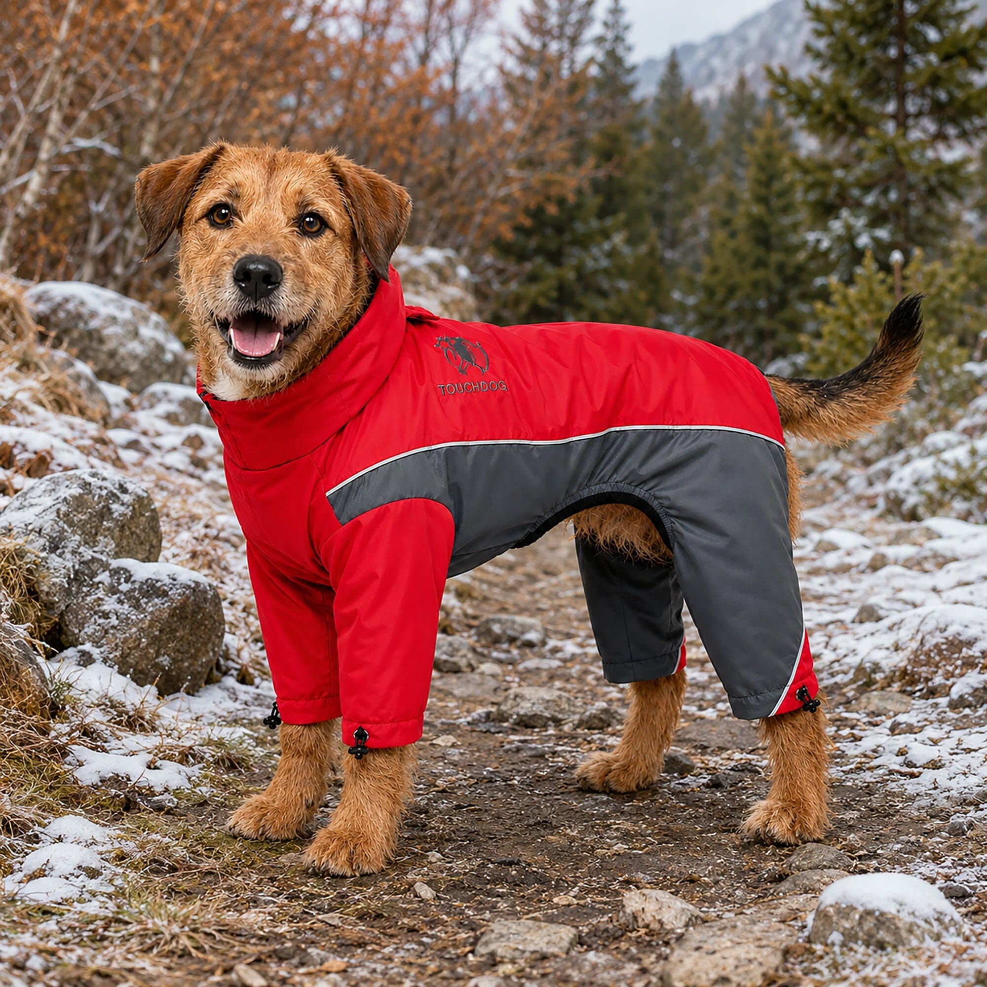 Touchdog Quantum-Ice Adjustable and Reflective Full-Body Winter Dog Jacket | HT Animal Supply