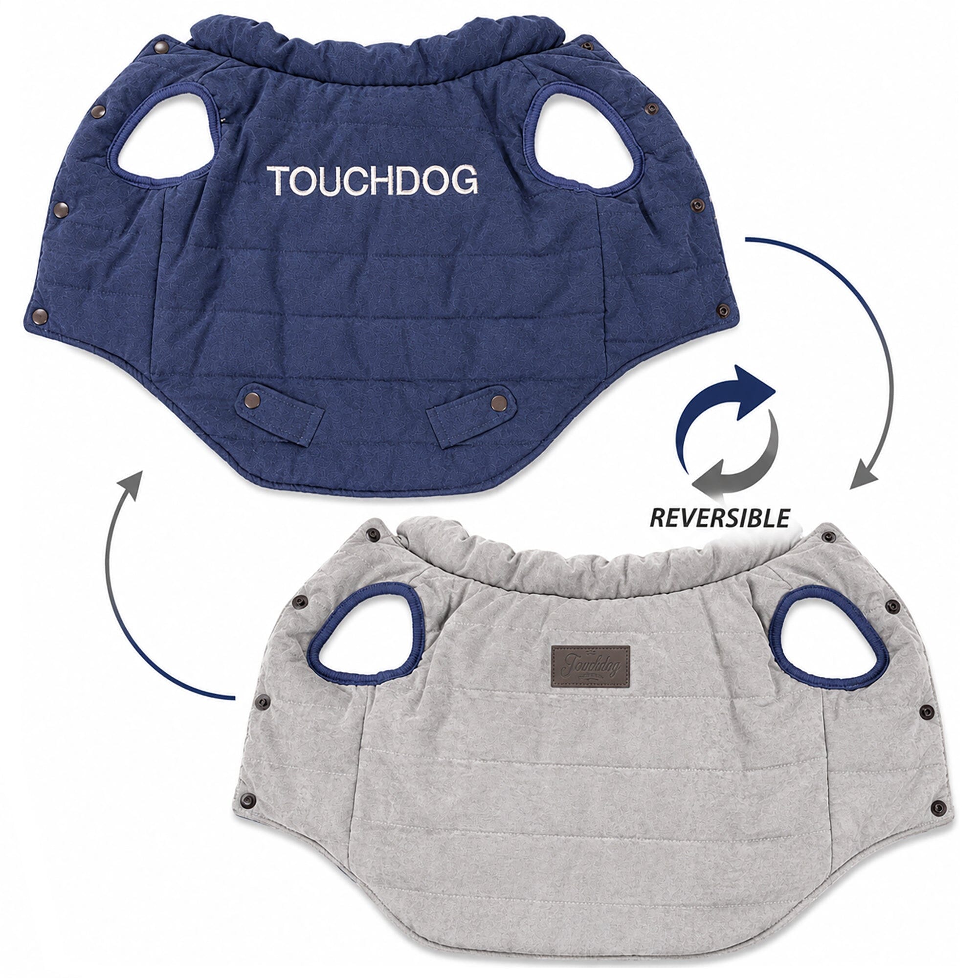 Touchdog Waggin Swag Ultra-Plush Insulated and Reversible Dog Coat | HT Animal Supply