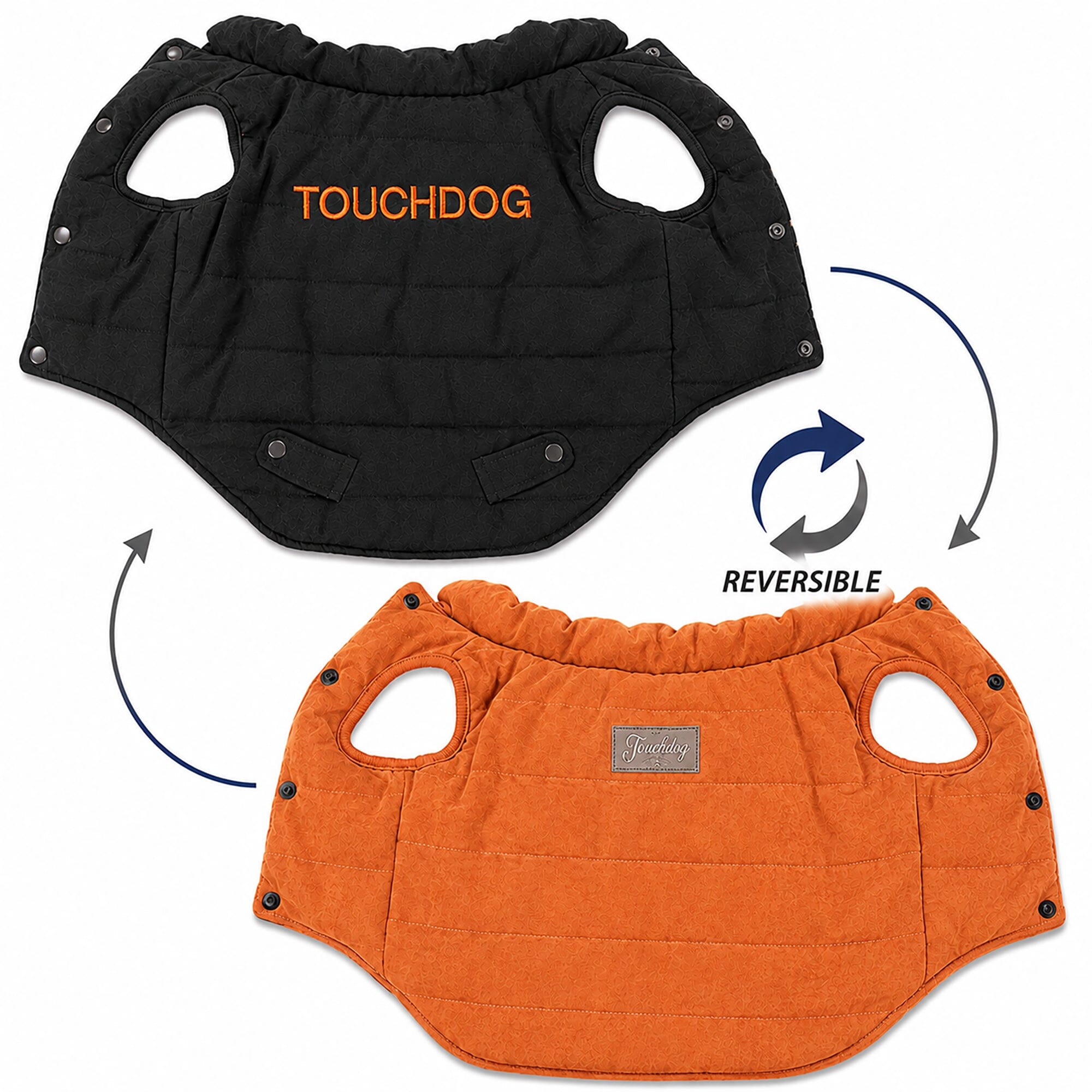 Touchdog Waggin Swag Ultra-Plush Insulated and Reversible Dog Coat | HT Animal Supply