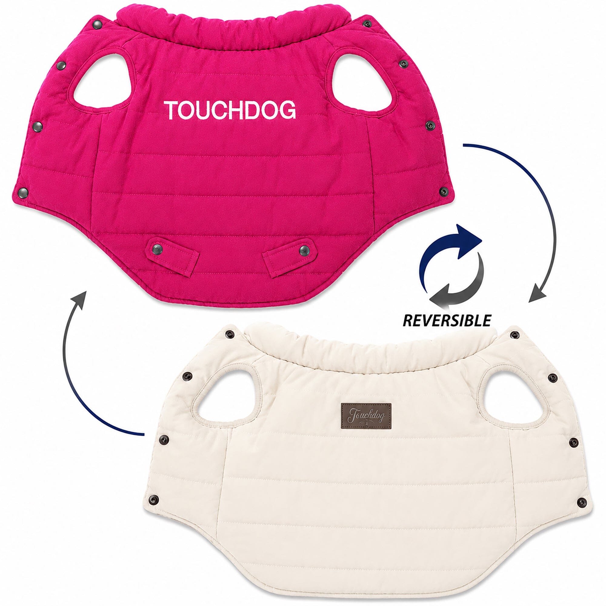 Touchdog Waggin Swag Ultra-Plush Insulated and Reversible Dog Coat | HT Animal Supply