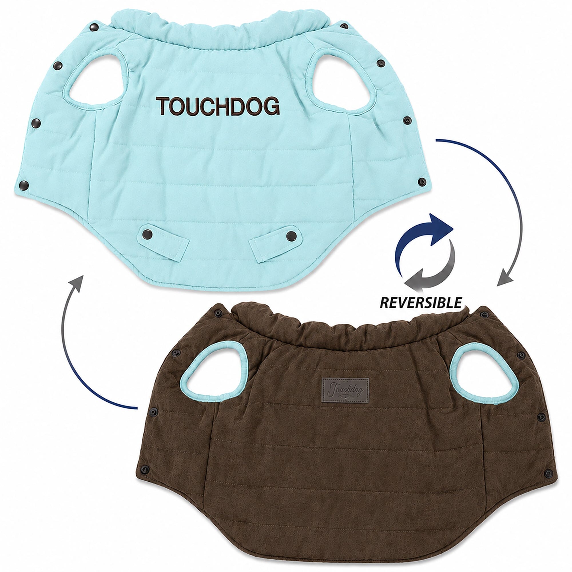 Touchdog Waggin Swag Ultra-Plush Insulated and Reversible Dog Coat | HT Animal Supply