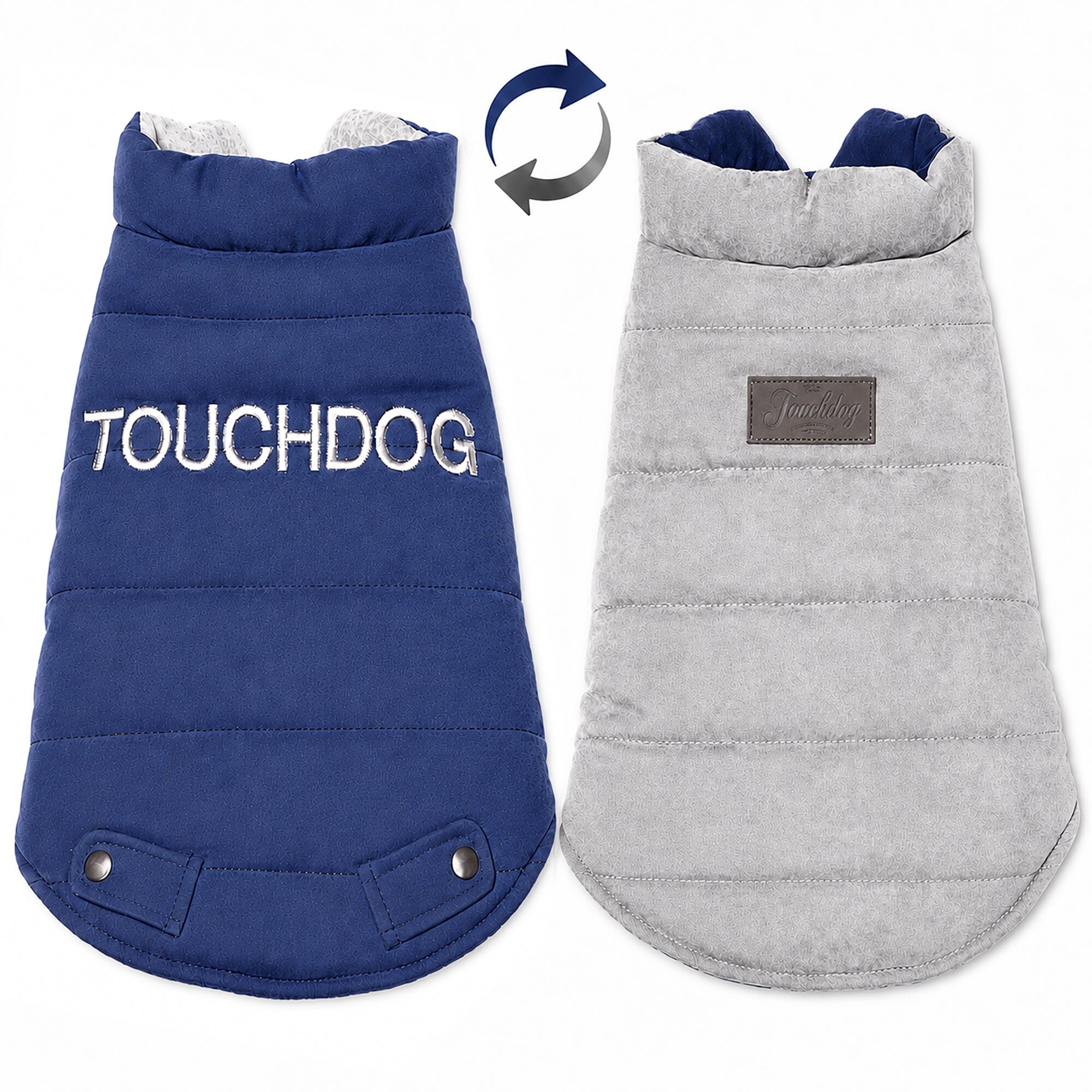 Touchdog Waggin Swag Ultra-Plush Insulated and Reversible Dog Coat | HT Animal Supply