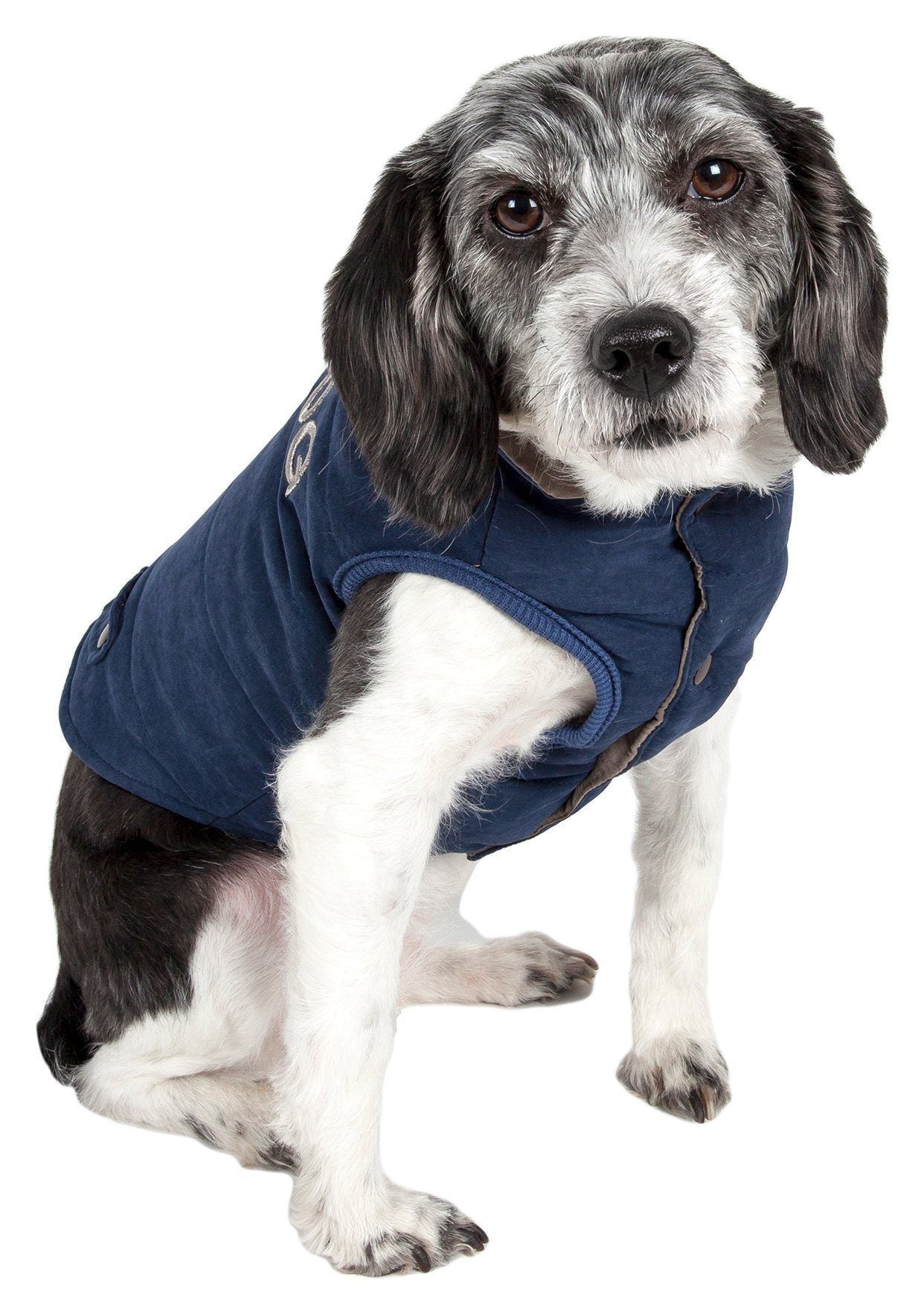 Touchdog Waggin Swag Ultra-Plush Insulated and Reversible Dog Coat