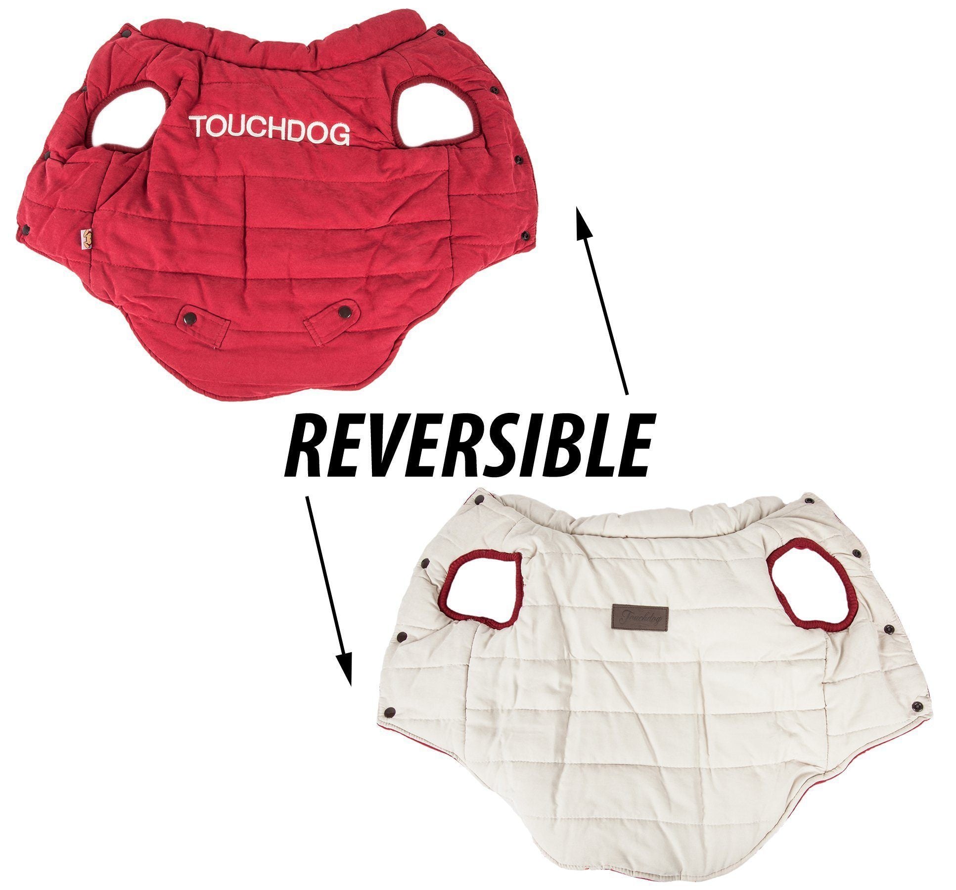 Touchdog Waggin Swag Ultra-Plush Insulated and Reversible Dog Coat