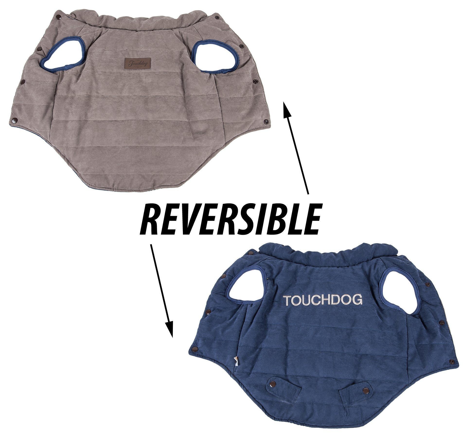 Touchdog Waggin Swag Ultra-Plush Insulated and Reversible Dog Coat
