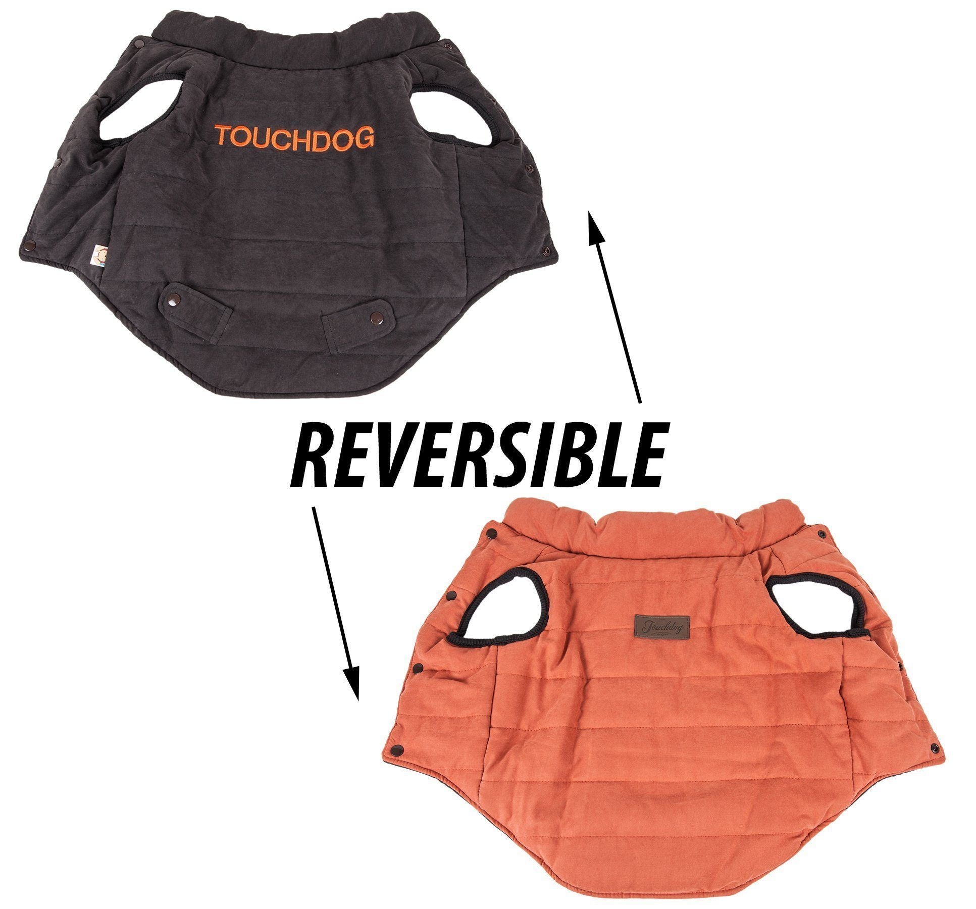 Touchdog Waggin Swag Ultra-Plush Insulated and Reversible Dog Coat