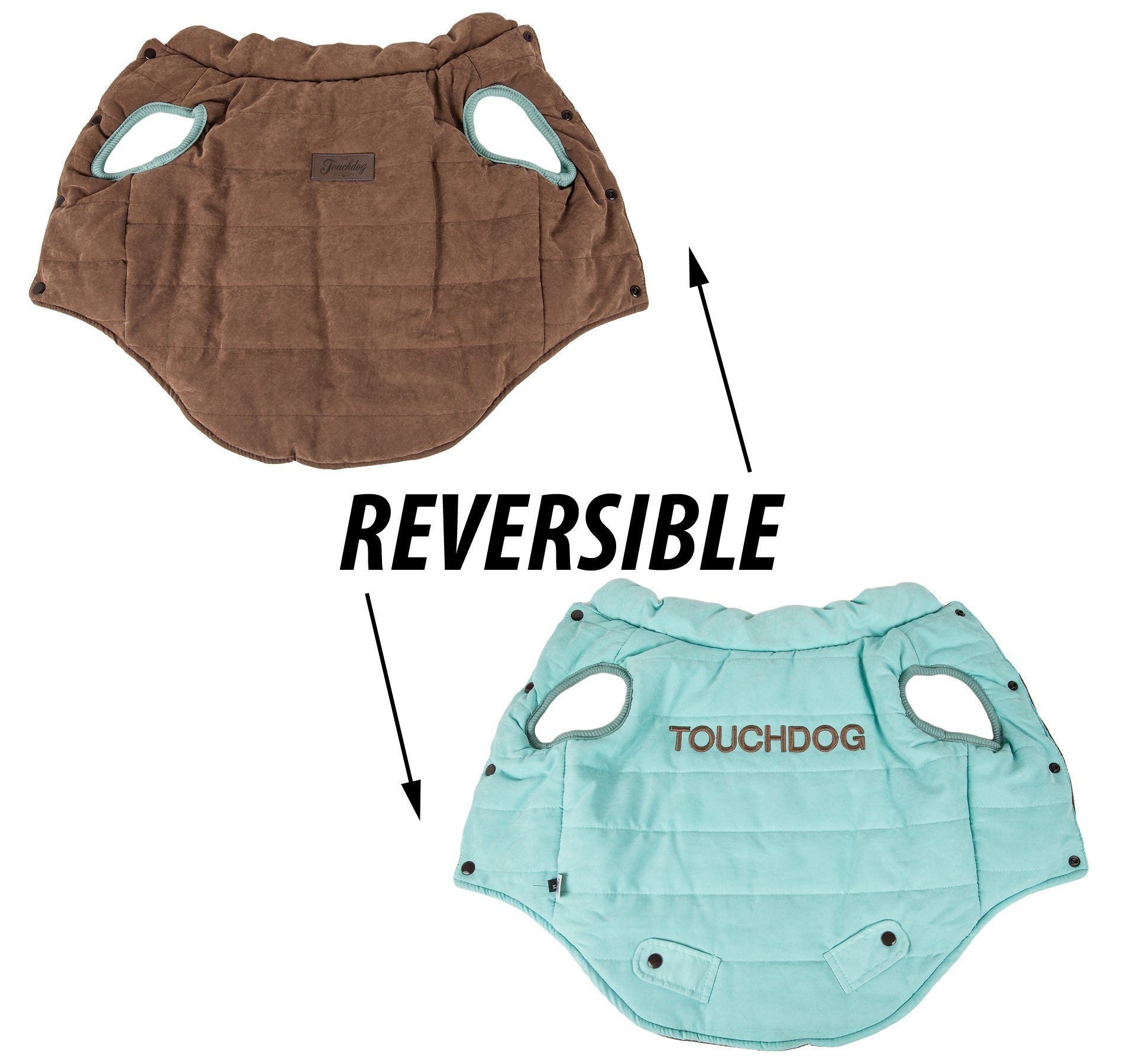 Touchdog Waggin Swag Ultra-Plush Insulated and Reversible Dog Coat