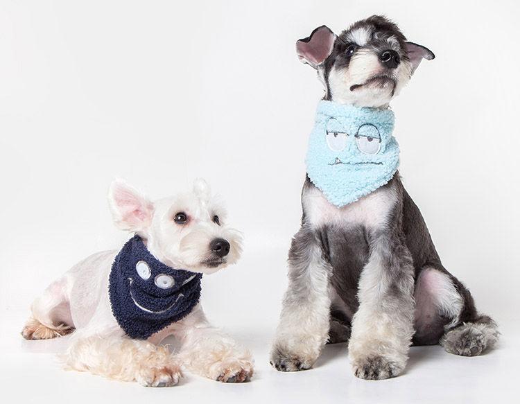 Touchdog Dizzy-Eyed Cyclops Cotton Hook-and-Loop Dog Bandana and Scarf