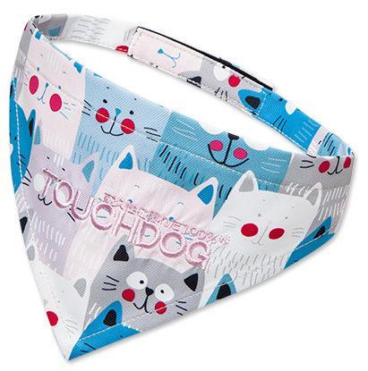 Touchdog Head-Popper Fashion Designer Printed Hook-and-Loop Dog Bandana