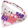 Touchdog Head-Popper Fashion Designer Printed Hook-and-Loop Dog Bandana