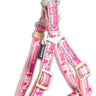 Touchdog Tough Stitched Durable Embroidered Leash and Harness - Pink