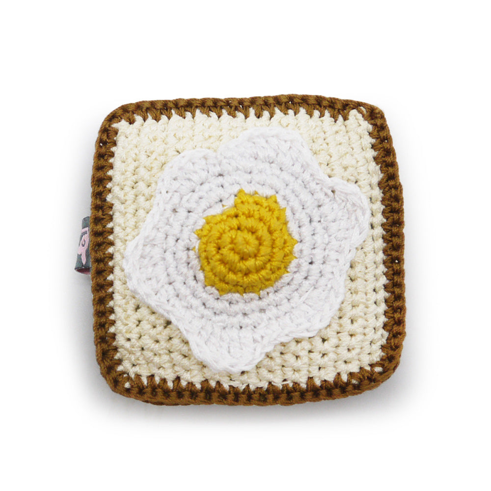 DOGO Toast & Egg Crochet Dog Toy