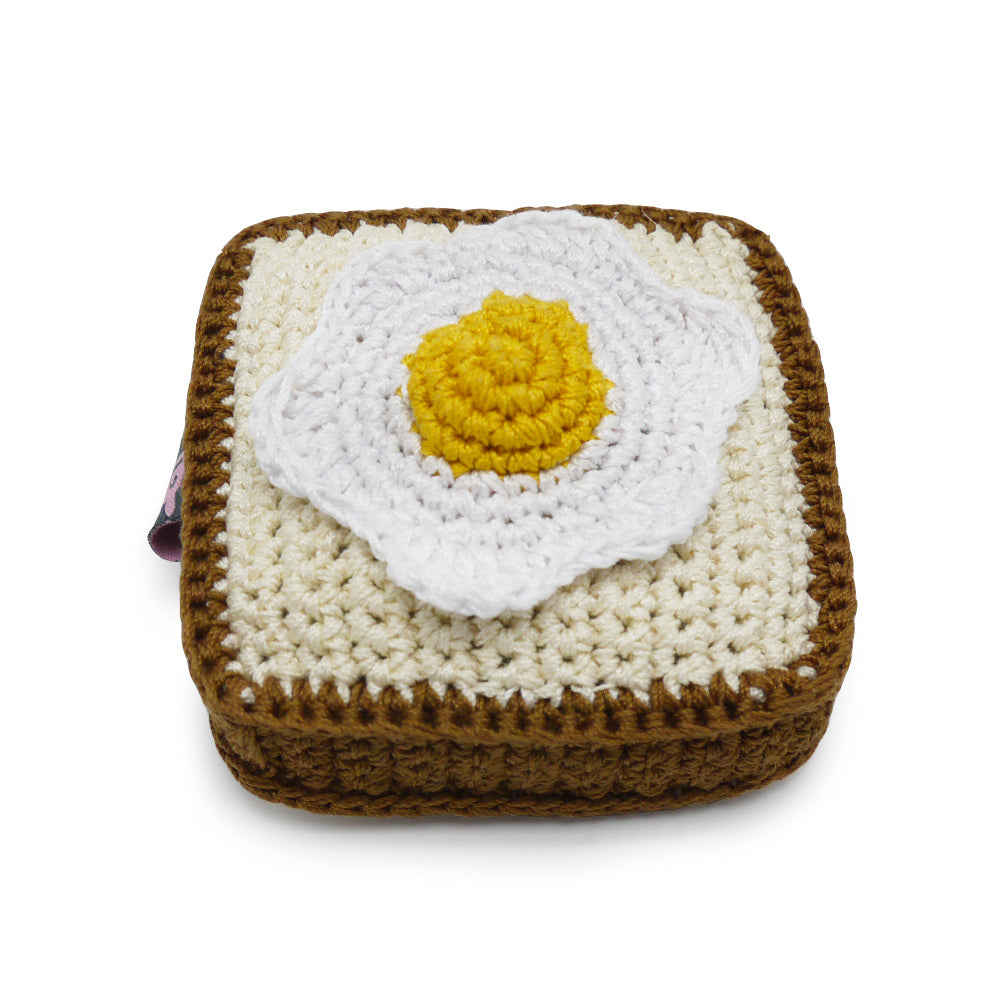DOGO Toast & Egg Crochet Dog Toy