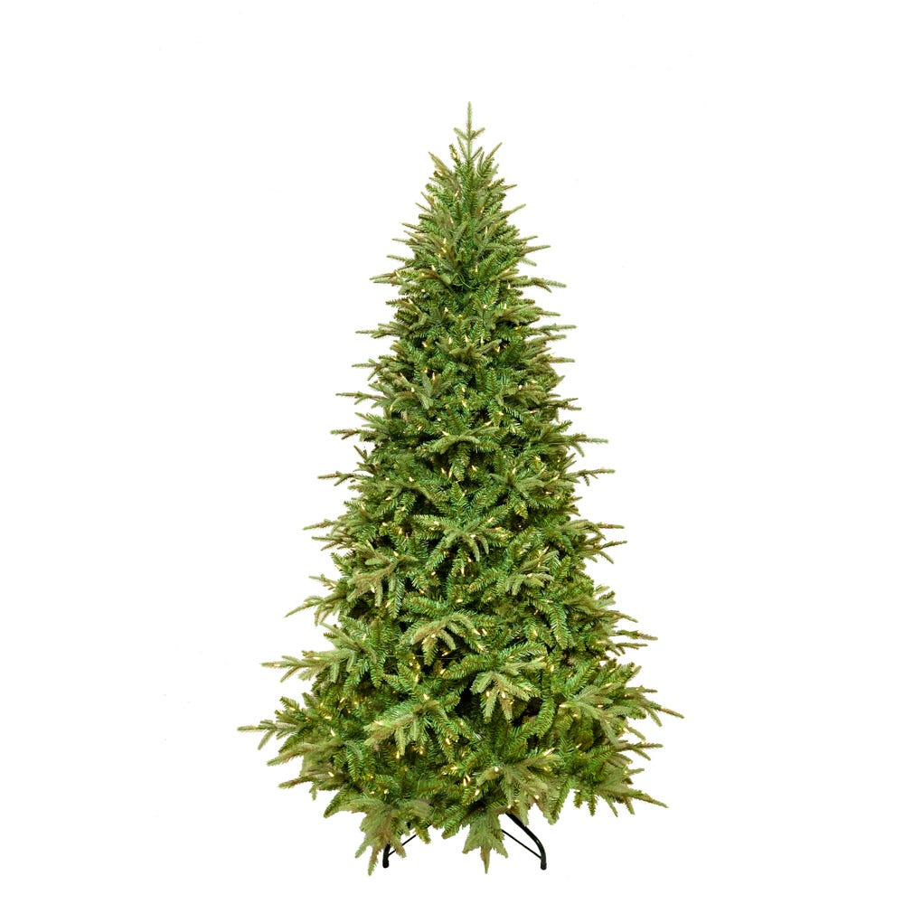 Kurt Adler 7.5-Foot 600 Warm White LED Grand Fir Medium Tree