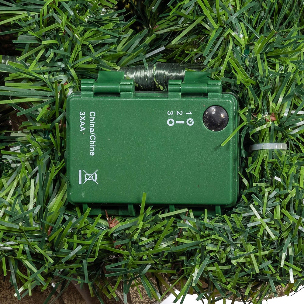 Kurt Adler 22-Inch Battery-Operated Prelit Decorated Wall Tree with Champagne Bow