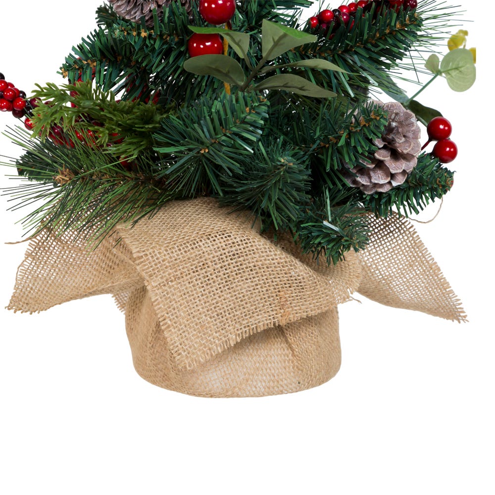 Kurt Adler 18-Inch Berries and Pinecone Ribbon Tree