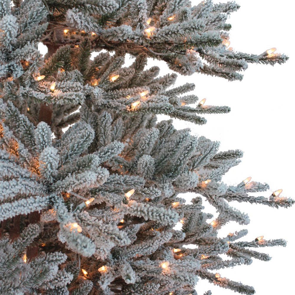 Kurt Adler 9-Foot Pre-Lit Flocked Vail Pine Tree