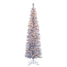 Kurt Adler 7-Foot Pre-Lit Silver Tinsel Slim Winchester Tree