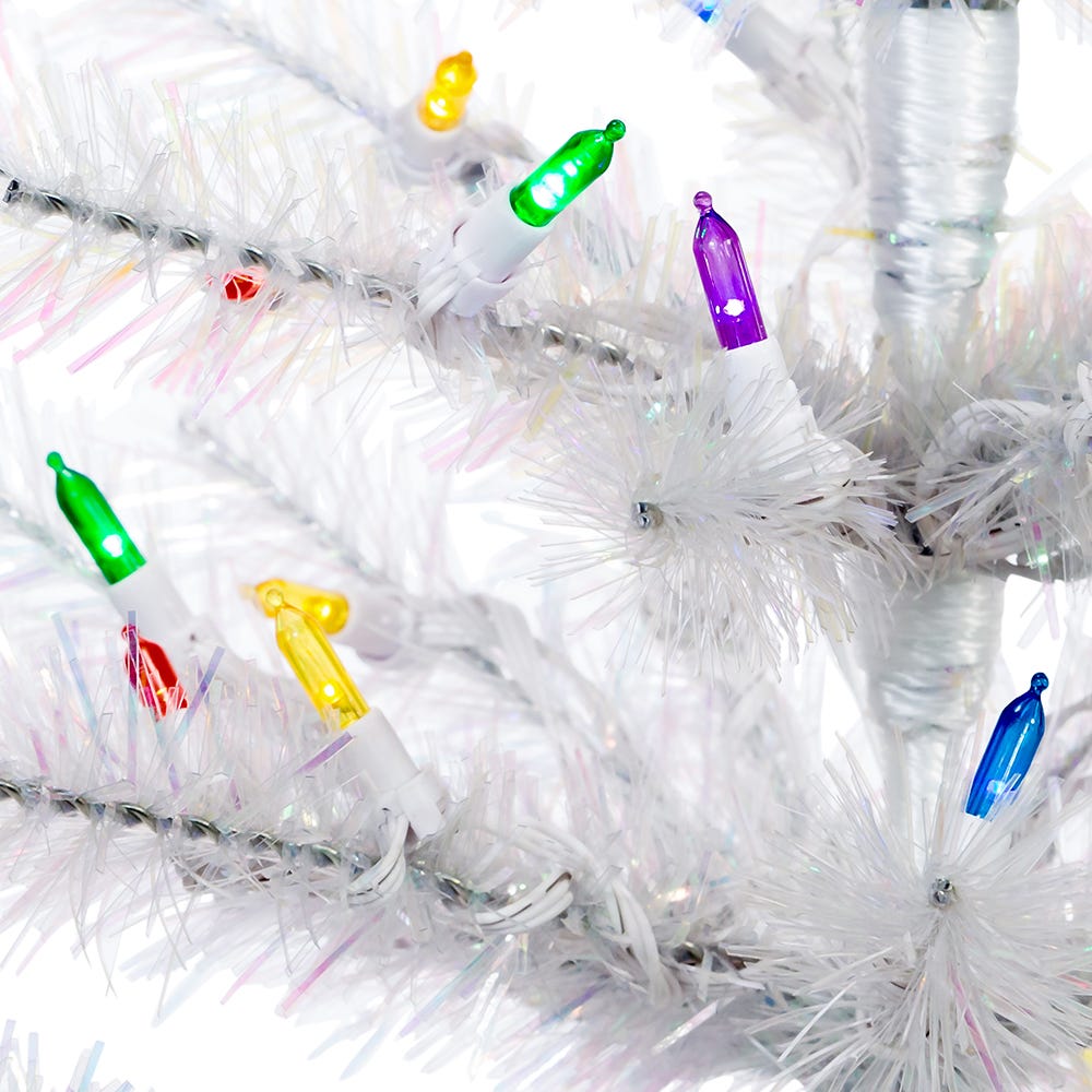 Kurt Adler 2-Foot Pre-Lit Multicolored LED Glisten Pine Tree