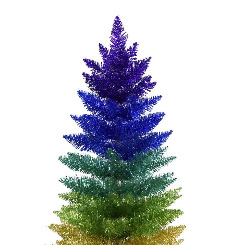 Kurt Adler 4-Foot Foil Rainbow Tree