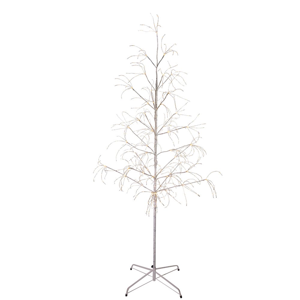 Kurt Adler 6-Foot White Birch Bark with LED Fairy Lights Tree
