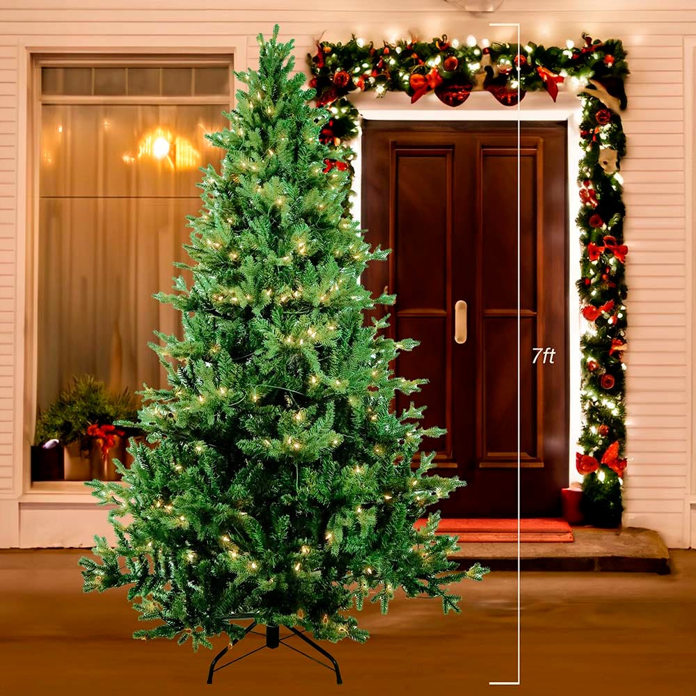 Kurt Adler 7-Foot Pre-Lit Clear Incandescent Jackson Pine Tree