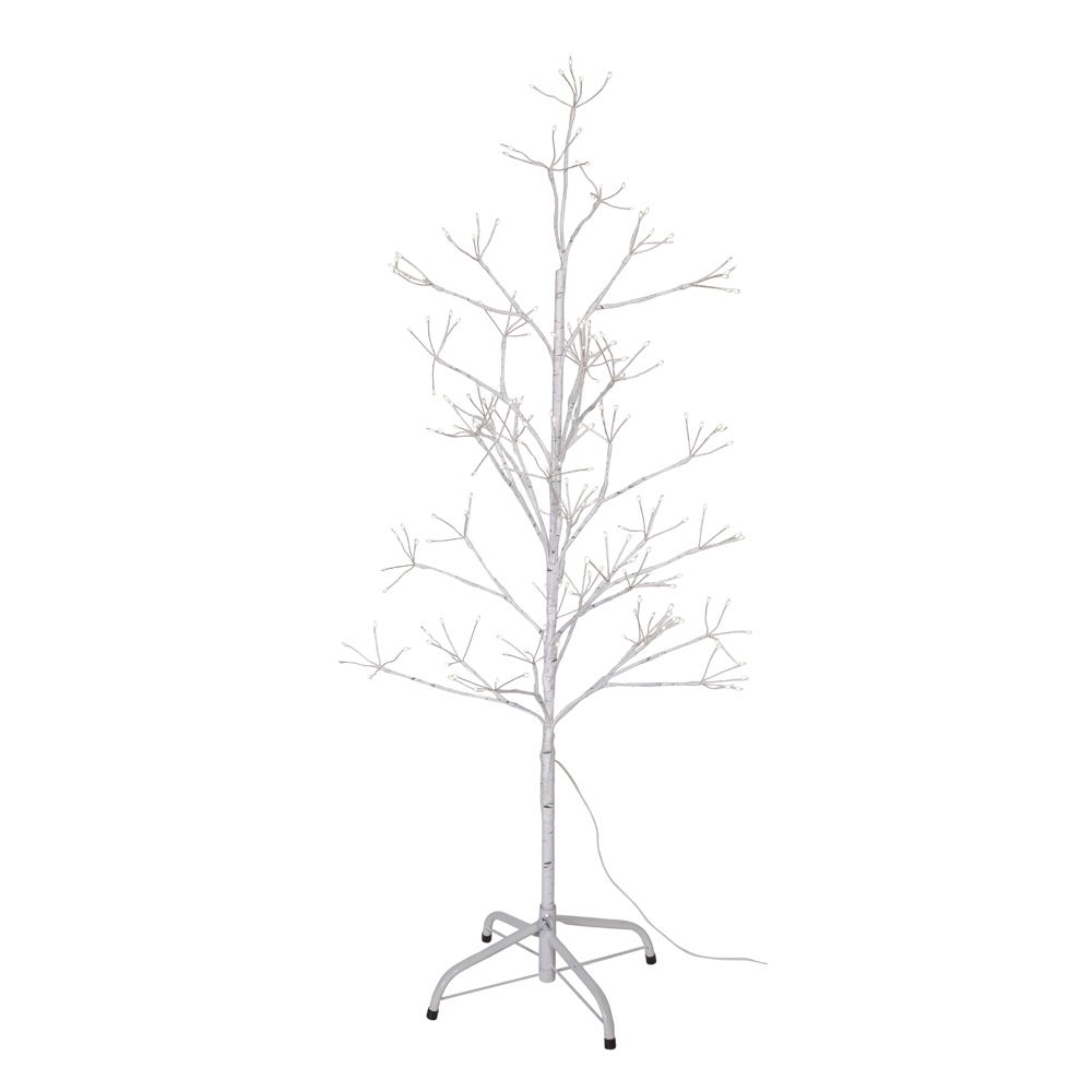 Kurt Adler 4-Foot White Birch Tree with Warm White LED 8 Function Lights