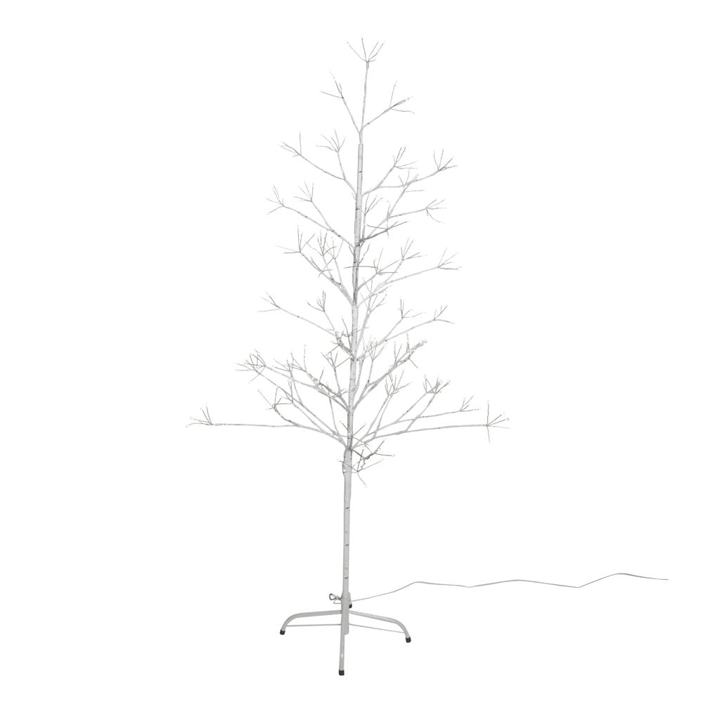 Kurt Adler 5-Foot White Birch Tree with Warm White LED 8 Function Lights