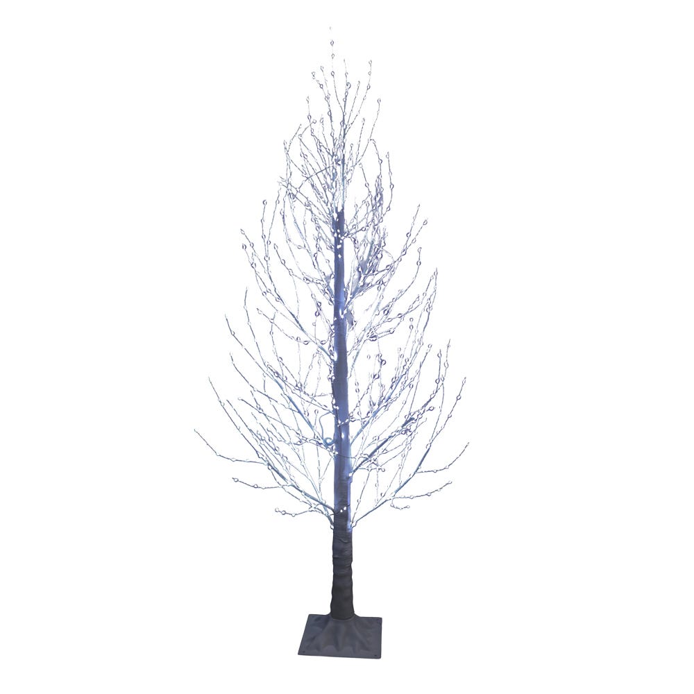 Kurt Adler 5-Foot Winter White Twig Tree and 900-Light Cool White Fairy LED