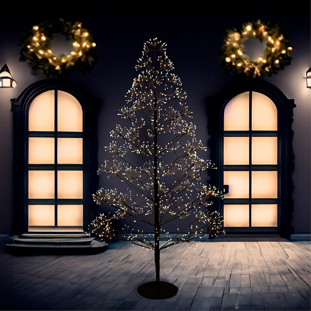 Kurt Adler 6-Foot Pre-Lit Warm White LED Silhouette Fairy Tree
